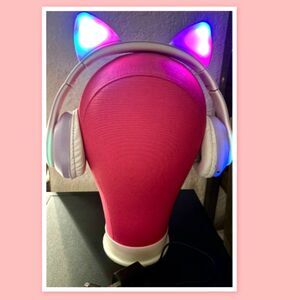 Wireless Headset Foldable, Adjustable~LED Cat Ear Headphones